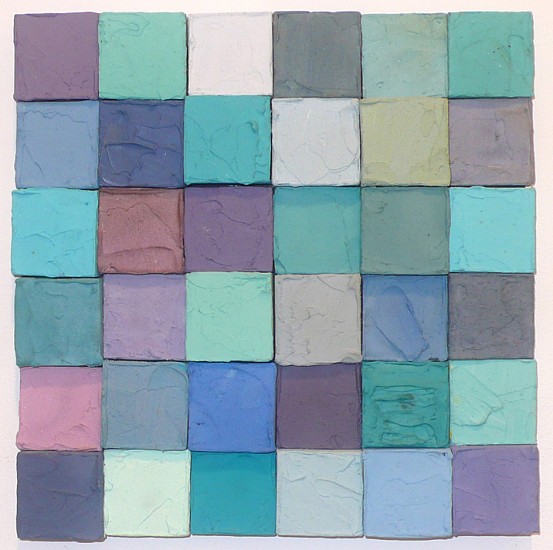 Carlos Estrada-Vega, Stephanie's, 2008
Olepasto, wax, pigment, oil and limestone on canvas, 8 x 8 inches (20 x 20 cm)