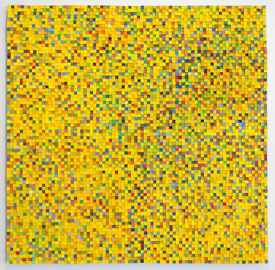 Carlos Estrada-Vega, Tanganyika, 2011
Wax, limestone dust, oil, olepasto, pigments on wood, 67.5 x 67.5 inches (171 x 171 cm)