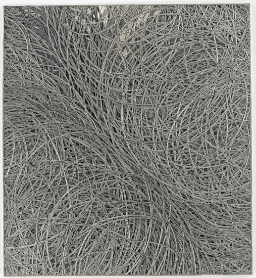 Adam Fowler, Untitled (40 layers), 2008
Graphite on paper, hand cut, 12 x 13 inches (31 x 34 cm)