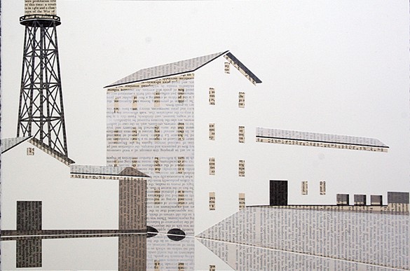 William Steiger, Manufactory collage, 2011
12 x 17.75 inches (30.5 x 45 cm)
Sold