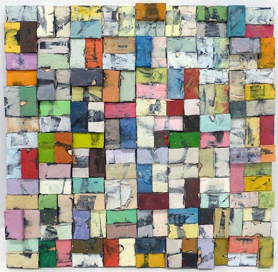 Carlos Estrada-Vega, Copo, 2014
Wax, limestone dust, oil, olepasto, pigments on wood, 11.75 x 11.75 inches (30 x 30 cm)