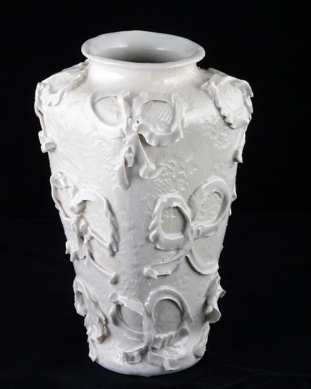 Robert Chamberlin, Empty Vessel 217, 2014
Porcelain with porcelain decoration, 10.5 x 6 x 6 inches (27 x 15 x 15 cm)