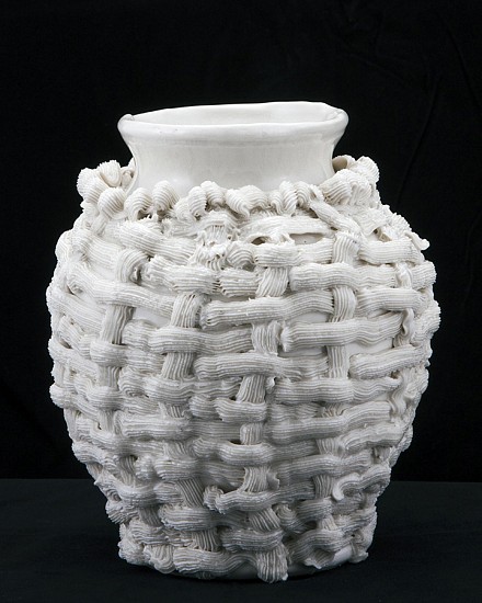 Robert Chamberlin, Empty Vessel 138, 2014
Porcelain with porcelain decoration, 6 x 5 x 6 inches (15 x 13 x 15 cm)
