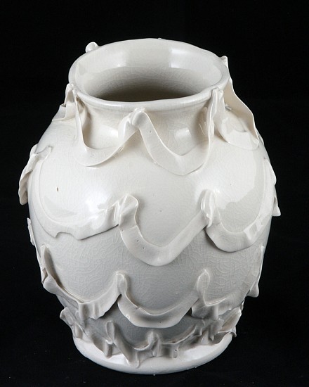 Robert Chamberlin, Empty Vessel 219, 2014
Porcelain with porcelain decoration, 6 x 5 x 6 inches (15 x 13 x 15 cm)
Sold