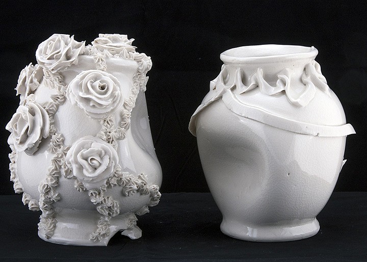 Robert Chamberlin, Empty Vessel 216, 2014
Porcelain with porcelain decoration, 6 x 9 x 6 inches (15 x 23 x 15 cm)
Sold