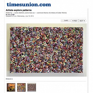 Press: Times Union: Artists Explore Patterns - Omar Chacon at Collar Works Gallery, July 16, 2014 - Amy Griffin