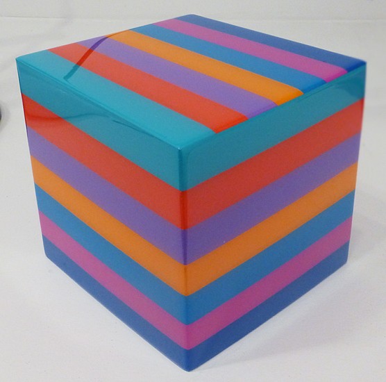Heidi Spector, This is How We Do It, 2014
Liquitex with resin on birch cube, 7 x 7 x 7 inches (18 x 18 x 18 cm)