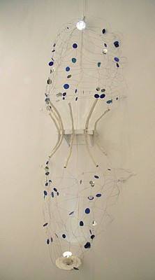 Fran Siegel, Spatial Drawing 1, 2010
Porcelain, wire, acrylic cord, string, aluminum, Demensions vary