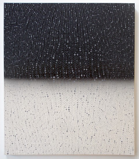 Teo González, Arch/Horizon Painting (Black, White and Grey), 2015
Acrylic on canvas over panel, 42 x 36 inches (106.5 x 91.5 cm)