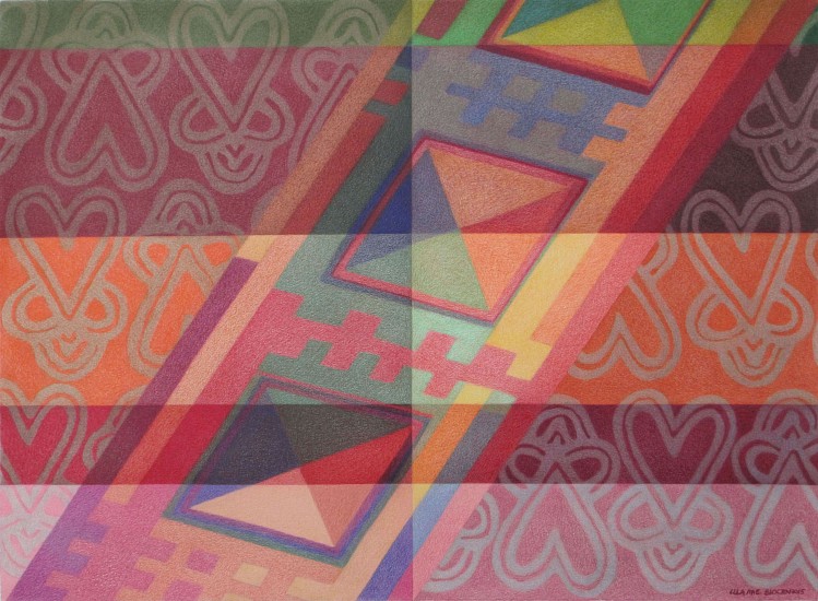 Lula Mae Blocton, Party, 2015
 color pencils on rag paper, 22 x 30 inches (56 x 76 cm)
