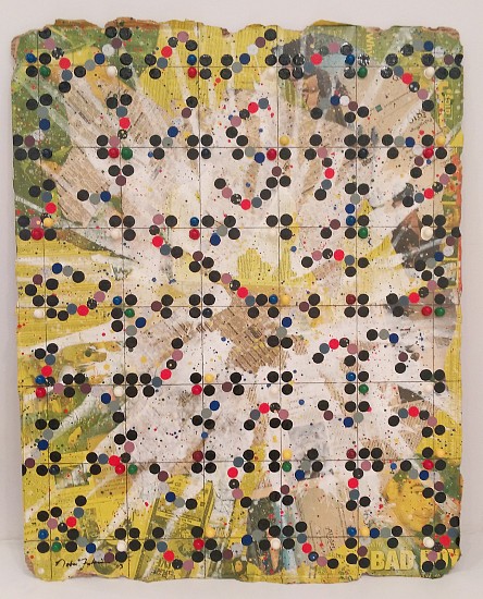 Nobu Fukui, Bad Boy, 2003
Beads and mixed media on cardboard, 42 x 34 inches (107 x 86 cm)