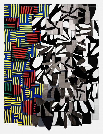 Raymond Saá, Untitled (C), 2016
Gouache collage on sewn paper, 40 x 30 inches (102 x 76 cm)  Framed: 45 x 34 inches (114 x 86 cm)