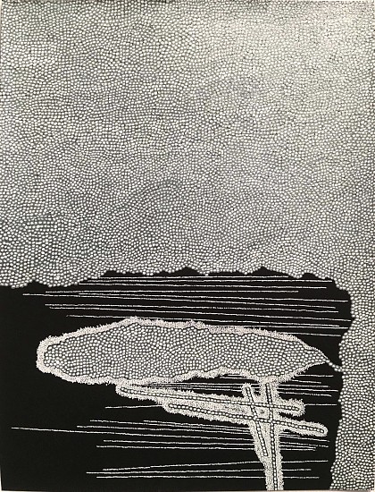Robert Jack, Filing between the Gaps, 2012
Ink and metallic ink on black pastel paper, 12 x 9 inches (30.5 x 22.9 cm)