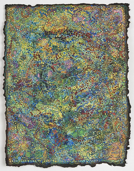 David Ambrose, Crop Circle Lichen, 2016
Watercolor and gouache on pierced paper, 12 x 9 inches (30 x 23 cm)