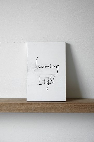 Ruth Greene, Becoming Light, 2016
Gesso on plywood with black acrylic artists ink  , 9 x 6 x 1/2 inches (23 x 15 x 1 cm)