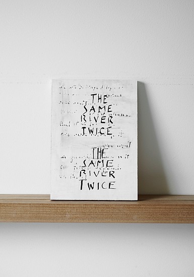 Ruth Greene, The Same River Twice The Same River Twice, 2015
Gesso on plywood with black acrylic artists ink  , 9 x 6.75 x 1/2 inches (23 x 17 x 1 cm)