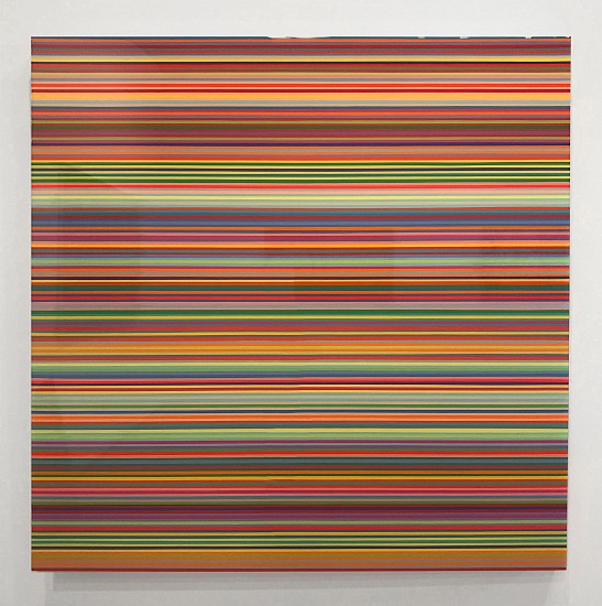Heidi Spector, Joyride, 2018
Liquitex with resin on birch panel
48 x 48 x 2 inches (122 x 122 x 5cm)