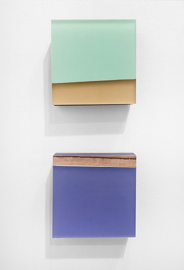 Michelle Benoit, Dusk Still, 2018
Mixed media on hand cut, reclaimed lucite and appleply
6.75 x 7 x 2.5in (17 x 18 x 6.35cm) each