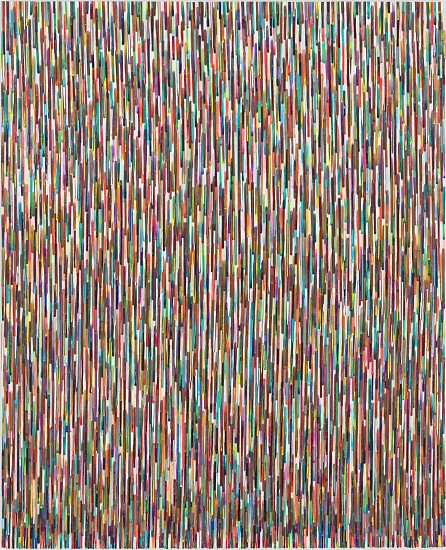 Omar Chacon, Coconuco, 2018
54 x 44 x 1.5 in (137 x 112 x 4cm)