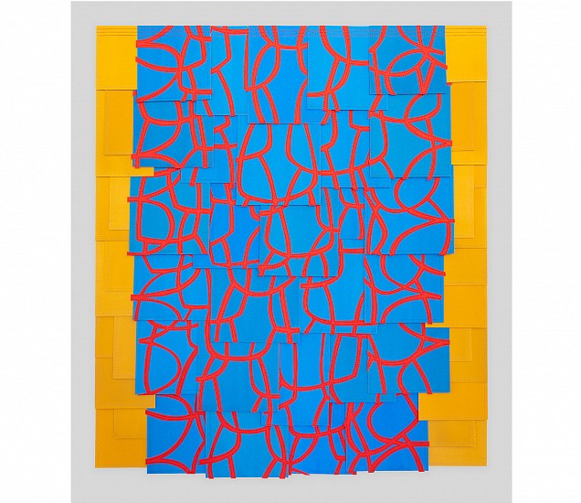 Raymond Saá, Untitled (PS201905), 2019
Gouache collage on sewn paper, Framed, 34.75 x 30.75 (88 x 78 cm)
