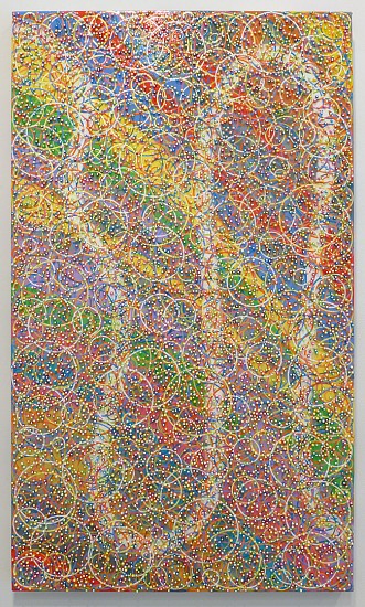 Nobu Fukui, Novel, 2020
Beads and mixed media on canvas over panel, 48 x 28 inches (122 x 71 cm)